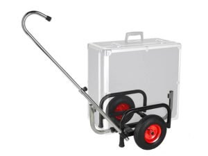 accordion trolley, width and length adjustable, maximum case size 33 X 67 cm, weight 5,9 kg