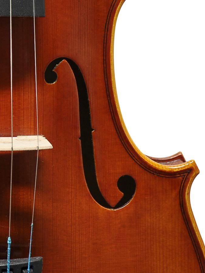 violin outfit 3/4, ebony fingerboard, ebony fitting, case and bow, setup included - Afbeelding 3