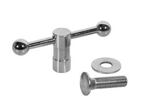 spare part, swivel nut M7 with grip axle, chrome also for music stand OMS-302