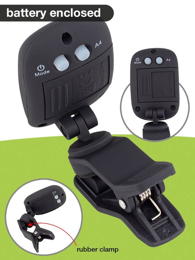 chromatic clip tuner (also G+B+U+V), with full color display, 430-450Hz - Afbeelding 3