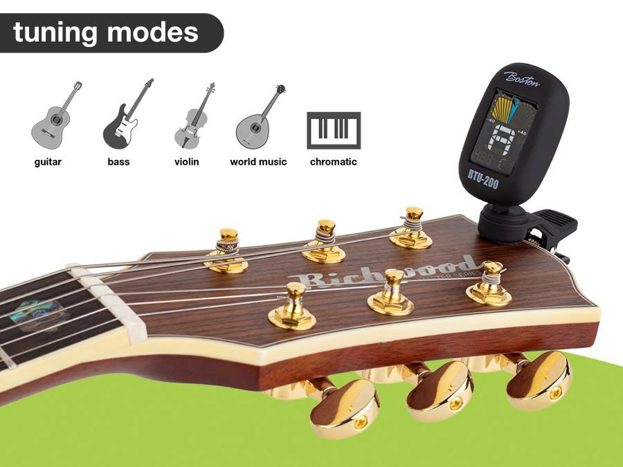 chromatic clip tuner (also G+B+U+V), with full color display, 430-450Hz - Afbeelding 4