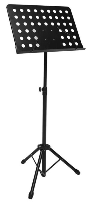 metal music stand with perforated desk (49x34cm), bulk packed (no individual carton)