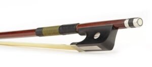 cello bow, 1/4, brazilwood, octagonal stick, ebony frog, single eye, whalebone imitation