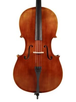 cello 3/4, all solid, oil varnish, ebony fittings, flamed