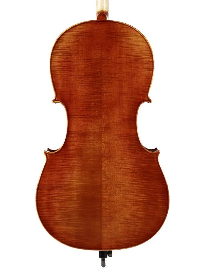 cello 1/2, all solid, oil varnish, ebony fittings, flamed - Afbeelding 2
