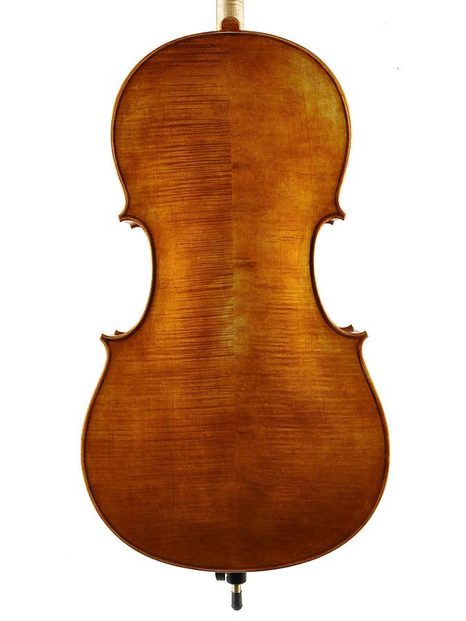 cello 4/4, oil varnish with amber brown finish, flamed maple back - Afbeelding 2