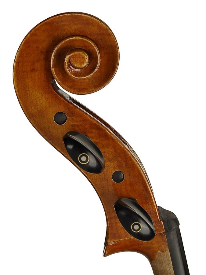 cello 4/4, oil varnish with amber brown finish, flamed maple back - Afbeelding 3