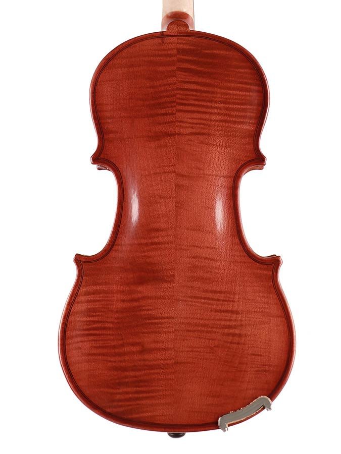 viola outfit 12.0" (30.5cm), all solid, flamed, ebony fittings, case, finetuner tailpiece - Afbeelding 3
