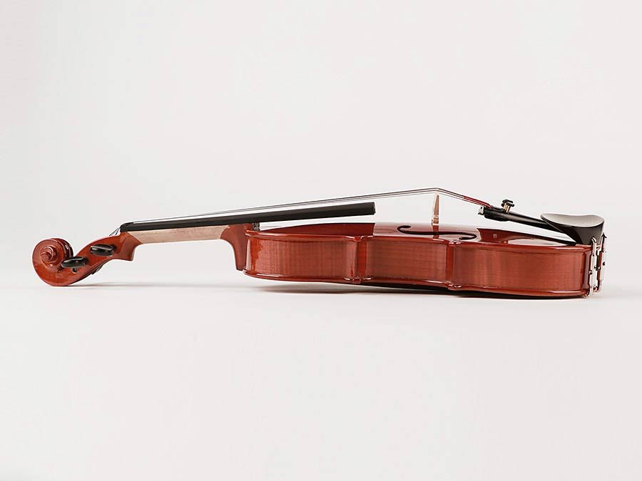 viola outfit 12.0" (30.5cm), all solid, flamed, ebony fittings, case, finetuner tailpiece - Afbeelding 9