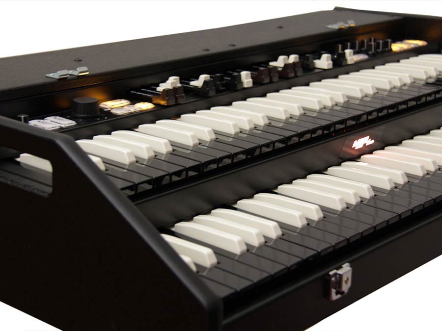 virtual tonewheel organ MOJO SUITCASE, 2x 61 keys, 9+2+9 drawbars - LIMITED black edition - Afbeelding 3