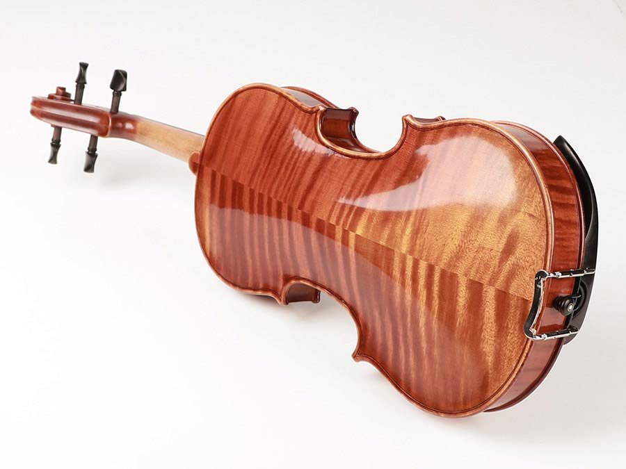violin outfit 4/4, oil varnish slightly shaded, flamed maple, case, BV-10/44 ELS bow incl. - Afbeelding 3