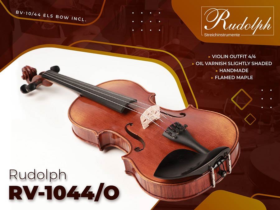 violin outfit 4/4, oil varnish slightly shaded, flamed maple, case, BV-10/44 ELS bow incl. - Afbeelding 8