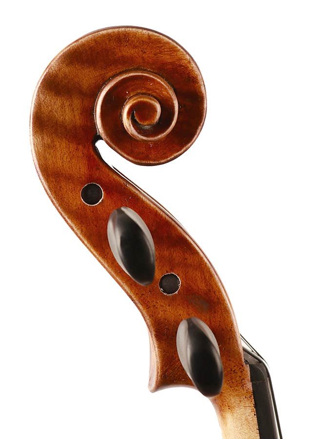 3/4 viola outfit, 13" (33cm), slightly shaded oil varnish, flamed maple, case, BA-10/34 ELS bow - Afbeelding 4