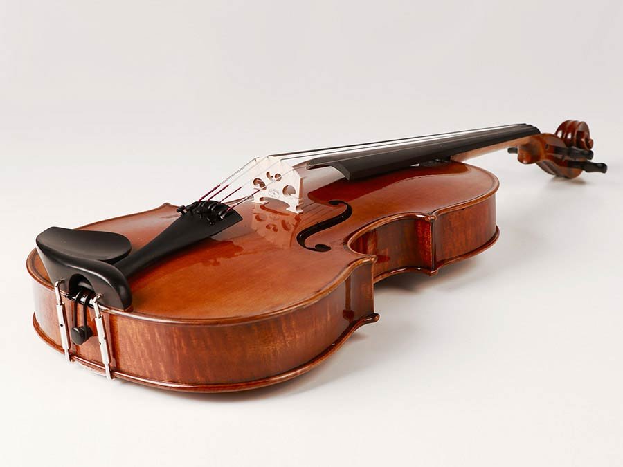 3/4 viola outfit, 13" (33cm), slightly shaded oil varnish, flamed maple, case, BA-10/34 ELS bow - Afbeelding 5