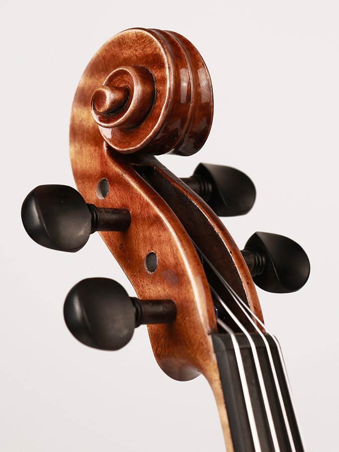 1/4 viola outfit, 11" (28cm), slightly shaded oil varnish, flamed maple, case, BA-10/14 ELS bow - Afbeelding 6