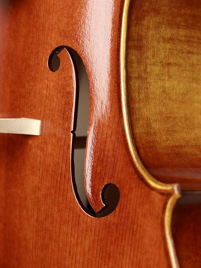 cello 4/4, oil varnish with light brown finish, European woods - Afbeelding 5