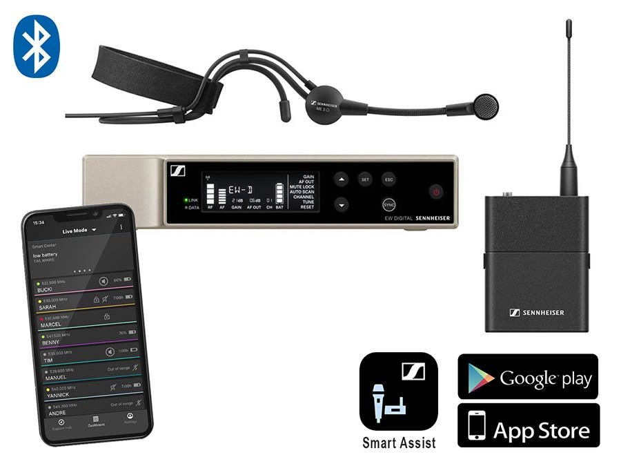 wireless presentor system with new ME3 headmic, (S1-7) 606-662 MHz (NL)