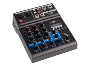 mixing console 2 mono + 1 stereo input, USB player, audio interface, 48V phantom power, delay