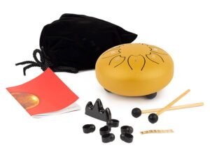 steel tongue drum 6" gold, 8 notes C-Major ionian: C4-D4-E4-F4-G4-A4-B4-C5