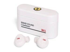 TWS bluetooth earbud with powerbank, white
