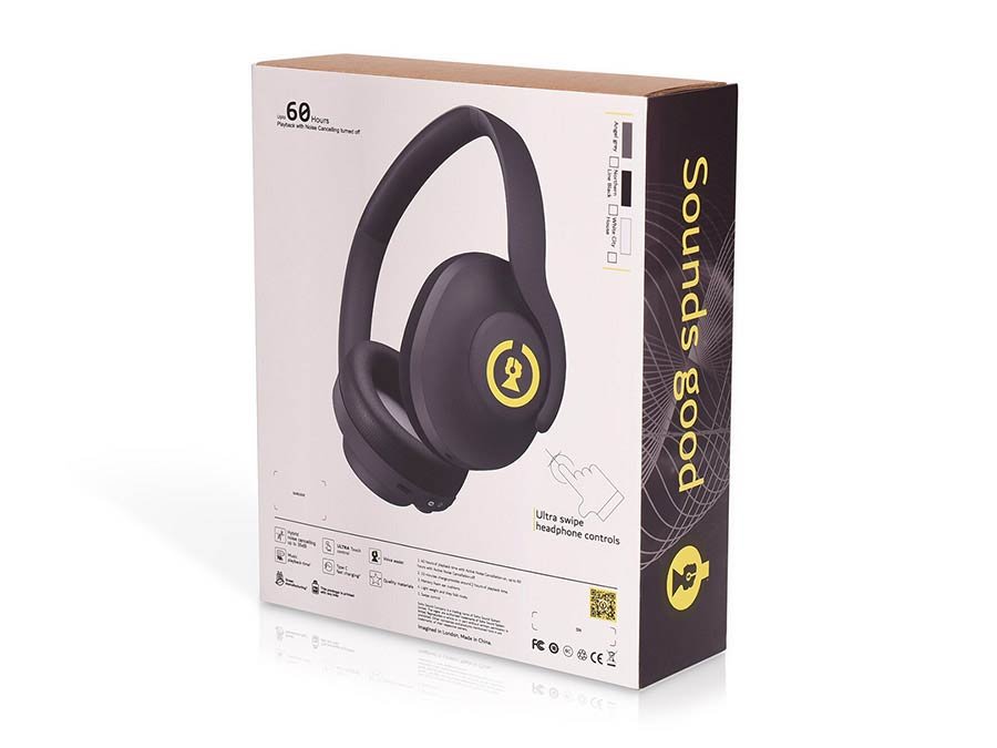 TWS bluetooth hybrid ANC headphones, unique transparency mode, with 3.5mm jack-jack cable, black - Afbeelding 5