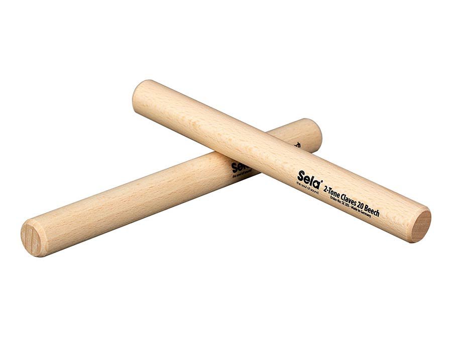 2-tone claves 20mm, beech - Afbeelding 2