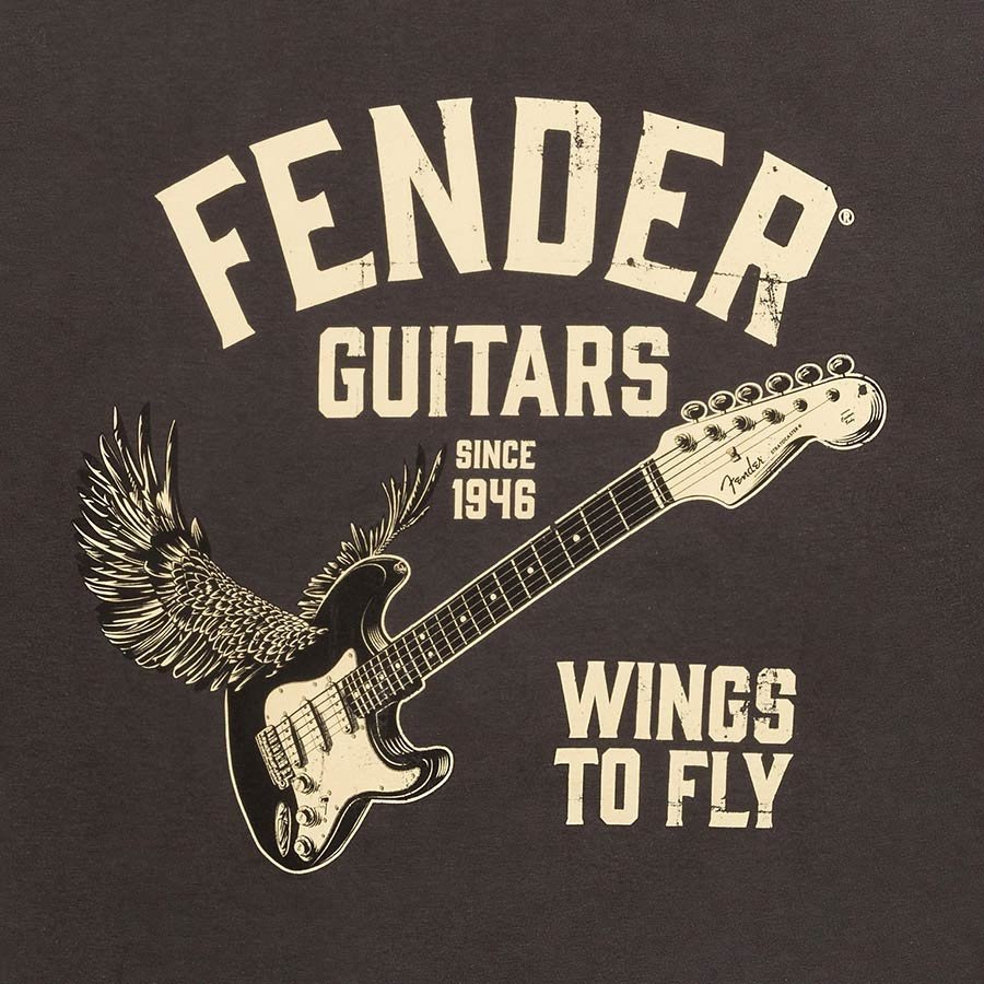 Wings To Fly T-Shirt, vintage black, L - Afbeelding 2