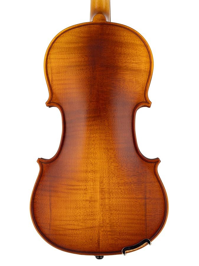 violin outfit 3/4, all solid, flamed maple back and sides, matt antique varnish, ebony fitting - Afbeelding 4