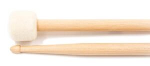 maple drumstick/mallet DUALSOFT with 35mm soft felt ball and 5A handle