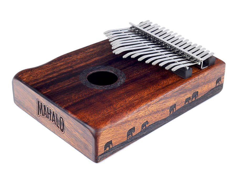 kalimba 17 keys TRADITIONAL, with tuning hammer and bag - Afbeelding 2