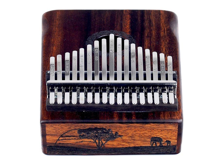 kalimba 17 keys TRADITIONAL, with tuning hammer and bag - Afbeelding 4