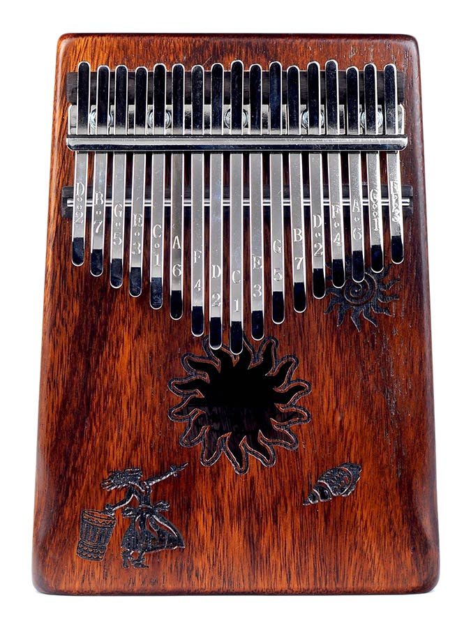 kalimba 17 keys TROPICAL, with tuning hammer and bag - Afbeelding 3