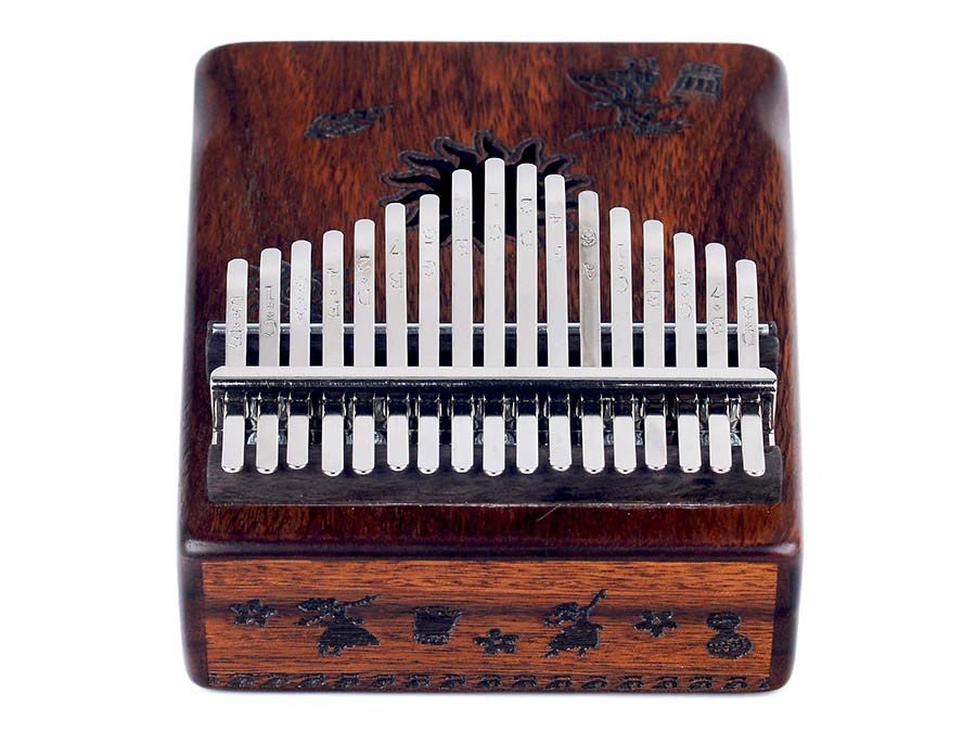 kalimba 17 keys TROPICAL, with tuning hammer and bag - Afbeelding 4