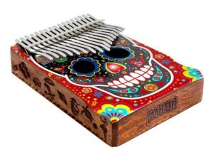 kalimba 17 keys SKULL, with tuning hammer and bag