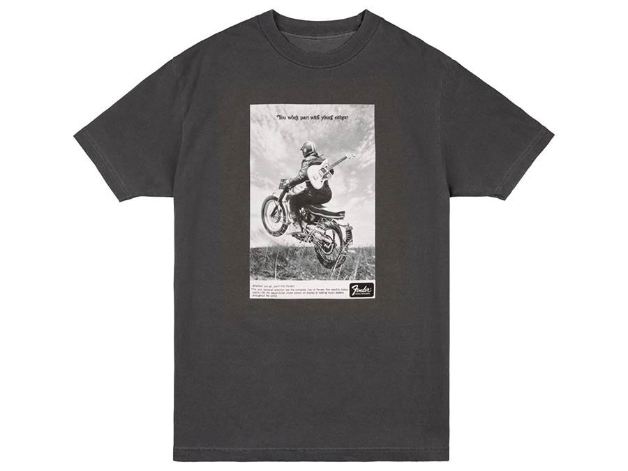 vintage ad biker tee, graphite, XL