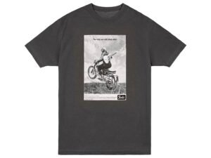 vintage ad biker tee, graphite, XXL