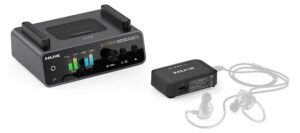 2.4 GHz wireless in-ear monitor system, audio interface and charging dock, no headphones included