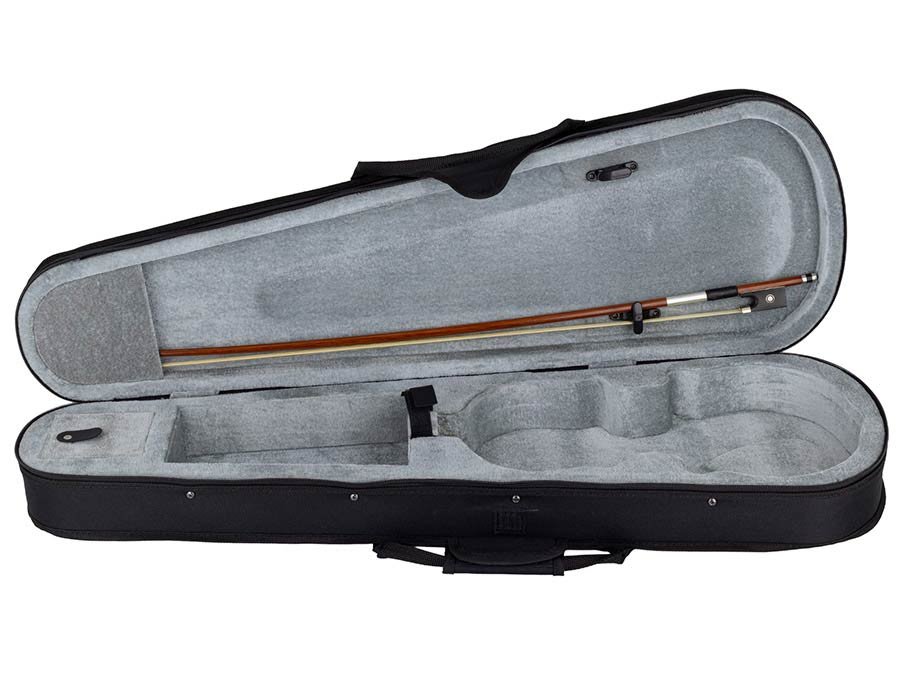 violin outfit 4/4 ready to play, all solid, ebonised hardwood fittings, incl. bow and case - Afbeelding 5