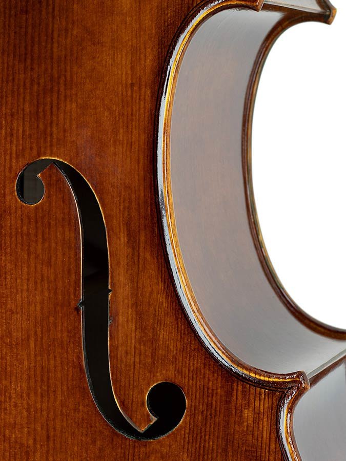 cello 3/4, all solid, oil varnish with brown uniform finish, european wood - Afbeelding 4