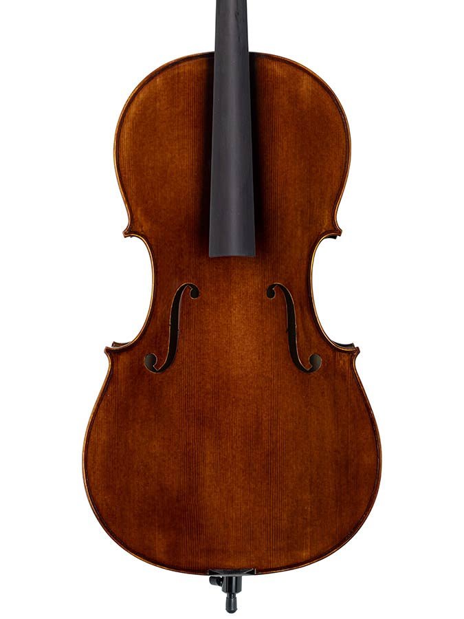 cello 1/2, all solid, oil varnish with brown uniform finish, european wood