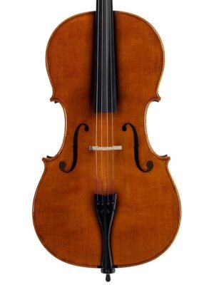 European Stoica master cello, well flamed, oil varnish with light brown finish, with setup