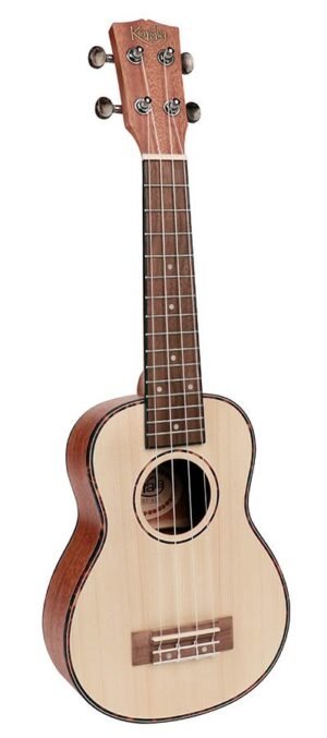 soprano ukulele, spruce top, sapele sides and back