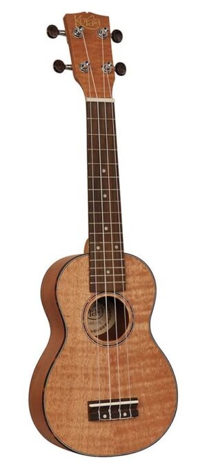 soprano ukulele, all flamed okoume, guitar machine heads