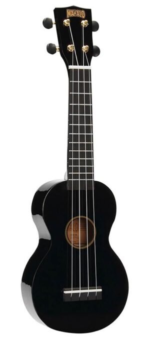 soprano ukulele, black, with bag