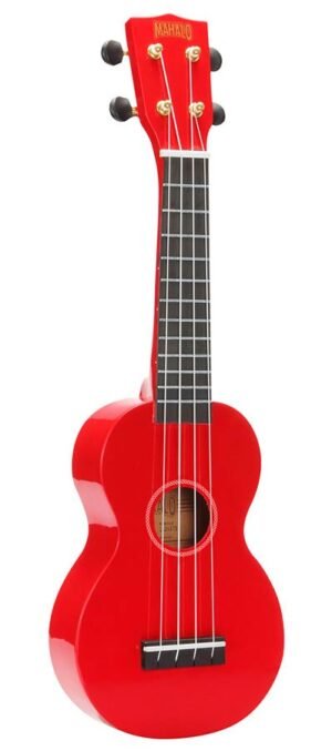 soprano ukulele, red, with bag