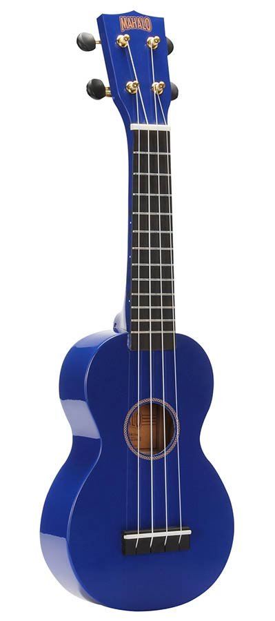 soprano ukulele, blue, with bag