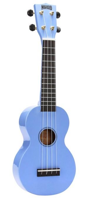 soprano ukulele, light blue, with bag