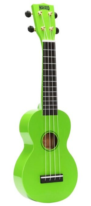 soprano ukulele, green, with bag