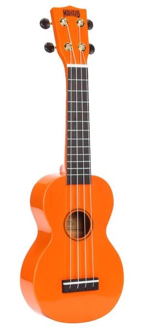 soprano ukulele, orange, with bag