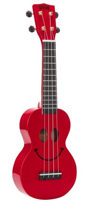 soprano ukulele, red, with bag